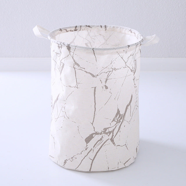 FOLDABLE COTTON AND LINEN LAUNDRY BASKET