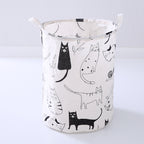 FOLDABLE COTTON AND LINEN LAUNDRY BASKET