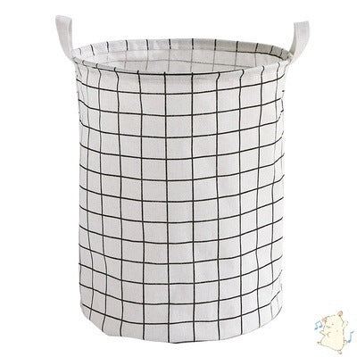 FOLDABLE COTTON AND LINEN LAUNDRY BASKET