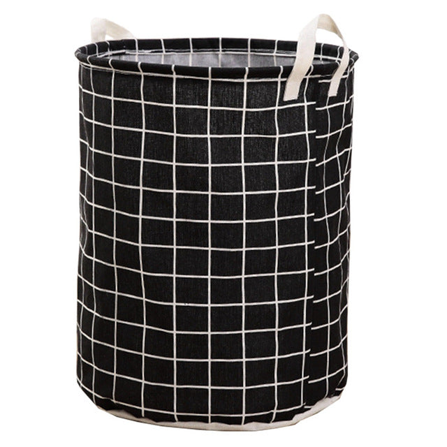 FOLDABLE COTTON AND LINEN LAUNDRY BASKET