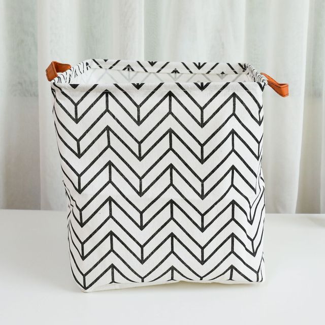 FOLDABLE COTTON AND LINEN LAUNDRY BASKET